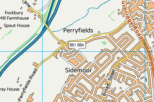 B61 8BA map - OS VectorMap District (Ordnance Survey)