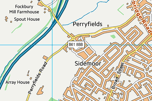 B61 8BB map - OS VectorMap District (Ordnance Survey)