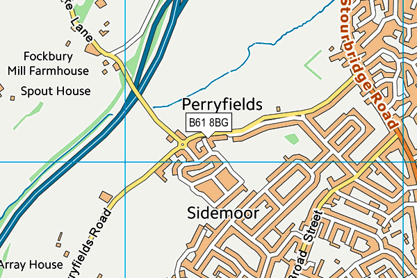 B61 8BG map - OS VectorMap District (Ordnance Survey)