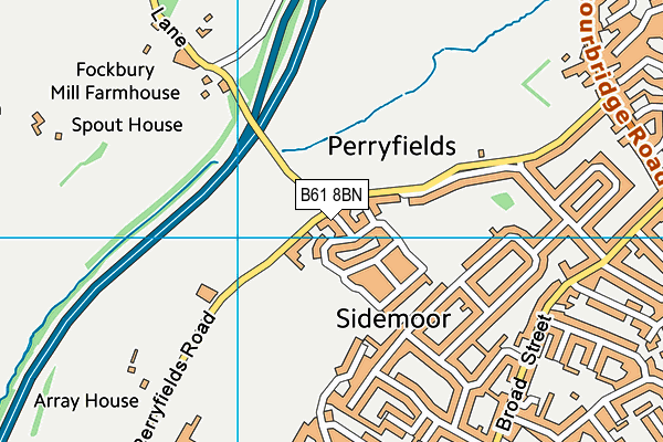 B61 8BN map - OS VectorMap District (Ordnance Survey)