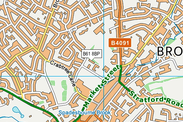 B61 8BP map - OS VectorMap District (Ordnance Survey)