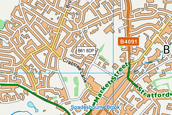 B61 8DP map - OS VectorMap District (Ordnance Survey)