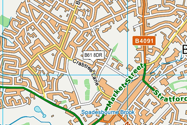 B61 8DR map - OS VectorMap District (Ordnance Survey)
