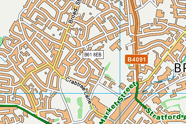 B61 8EB map - OS VectorMap District (Ordnance Survey)