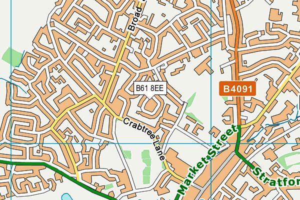 B61 8EE map - OS VectorMap District (Ordnance Survey)