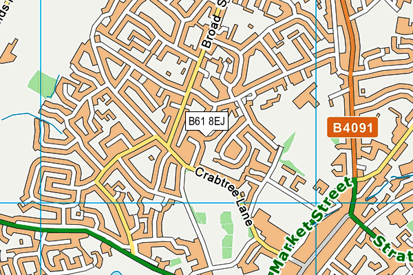 B61 8EJ map - OS VectorMap District (Ordnance Survey)