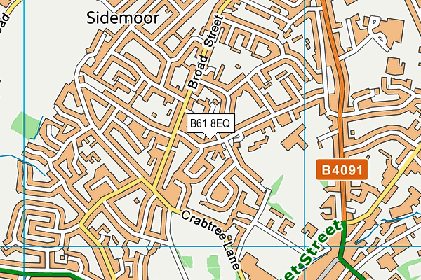 B61 8EQ map - OS VectorMap District (Ordnance Survey)