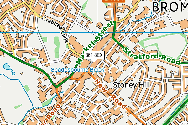 B61 8EX map - OS VectorMap District (Ordnance Survey)