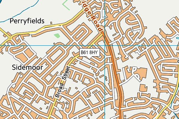 B61 8HY map - OS VectorMap District (Ordnance Survey)
