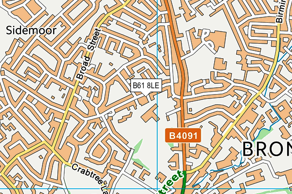 B61 8LE map - OS VectorMap District (Ordnance Survey)