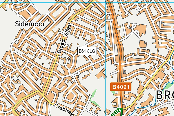 B61 8LG map - OS VectorMap District (Ordnance Survey)