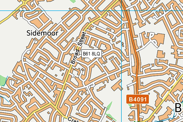 B61 8LQ map - OS VectorMap District (Ordnance Survey)