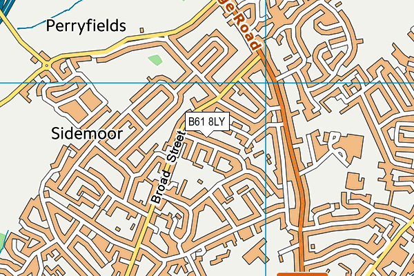 B61 8LY map - OS VectorMap District (Ordnance Survey)