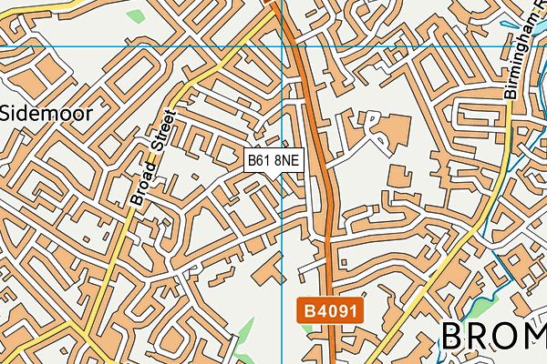 B61 8NE map - OS VectorMap District (Ordnance Survey)