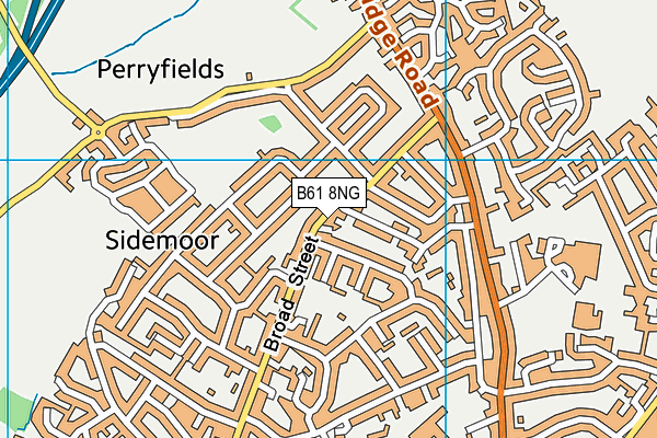 B61 8NG map - OS VectorMap District (Ordnance Survey)