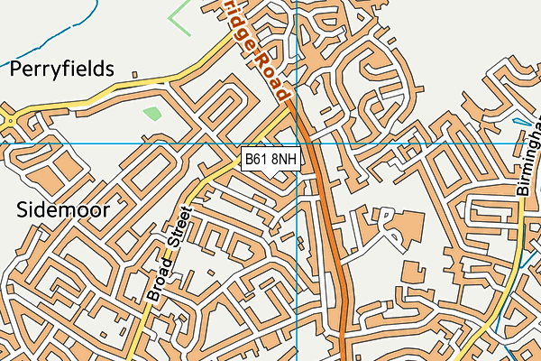 B61 8NH map - OS VectorMap District (Ordnance Survey)