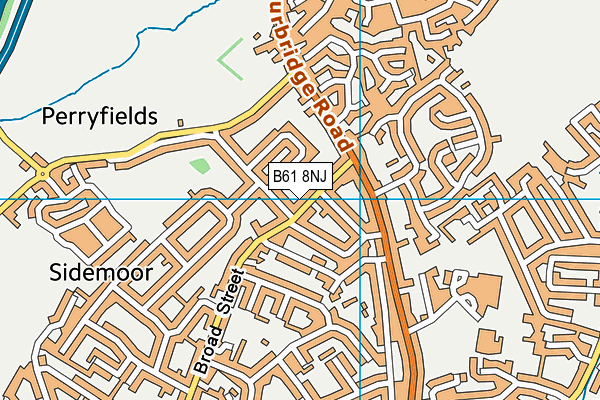 B61 8NJ map - OS VectorMap District (Ordnance Survey)