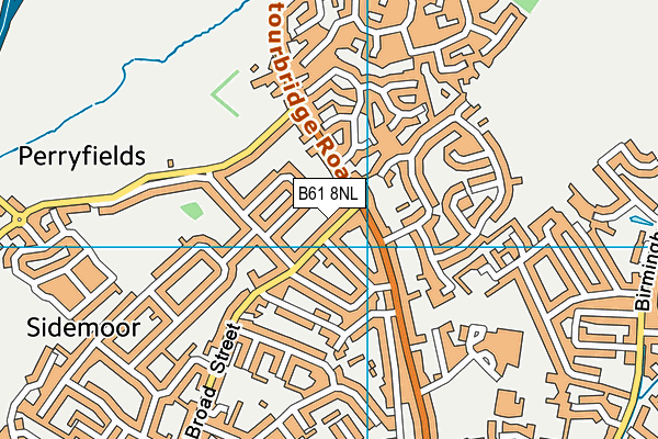 B61 8NL map - OS VectorMap District (Ordnance Survey)