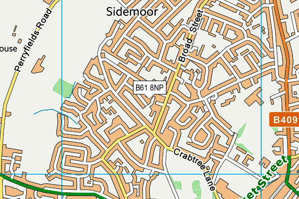 B61 8NP map - OS VectorMap District (Ordnance Survey)