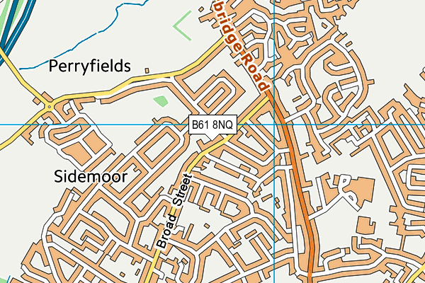 B61 8NQ map - OS VectorMap District (Ordnance Survey)