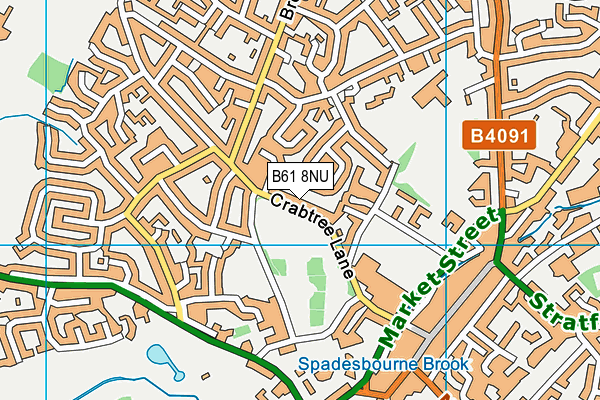 B61 8NU map - OS VectorMap District (Ordnance Survey)