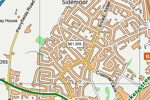 B61 8PA map - OS VectorMap District (Ordnance Survey)