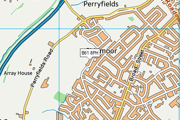 B61 8PH map - OS VectorMap District (Ordnance Survey)