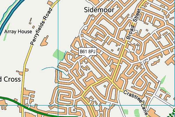 B61 8PJ map - OS VectorMap District (Ordnance Survey)