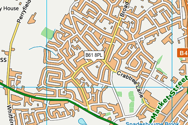 B61 8PL map - OS VectorMap District (Ordnance Survey)