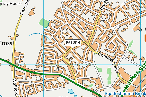 B61 8PN map - OS VectorMap District (Ordnance Survey)