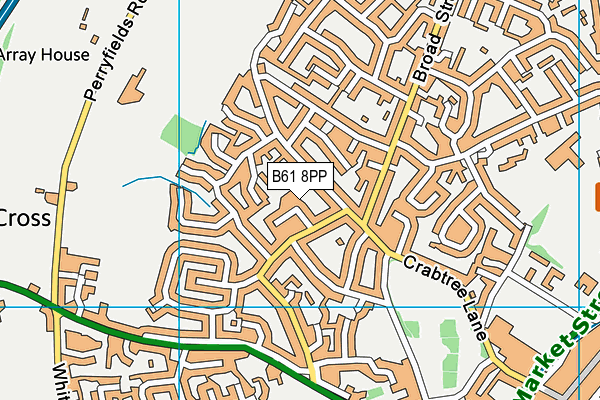 B61 8PP map - OS VectorMap District (Ordnance Survey)