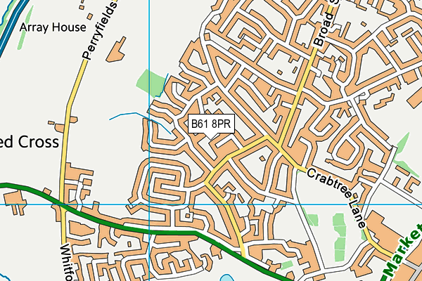 B61 8PR map - OS VectorMap District (Ordnance Survey)