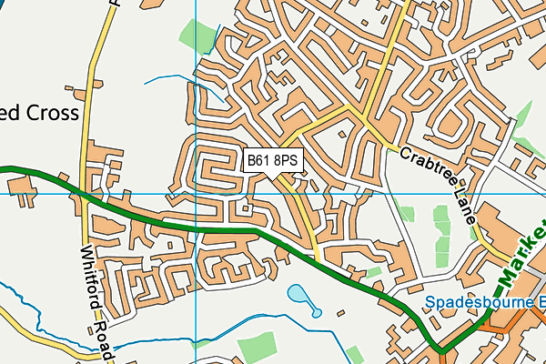 B61 8PS map - OS VectorMap District (Ordnance Survey)