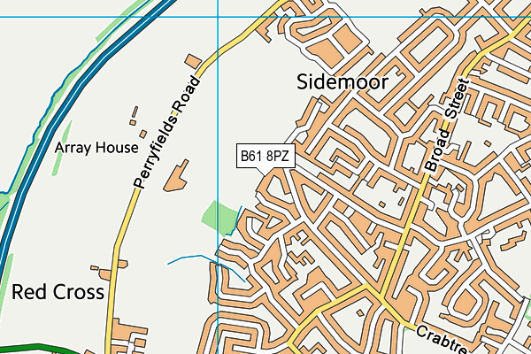 B61 8PZ map - OS VectorMap District (Ordnance Survey)