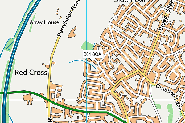 B61 8QA map - OS VectorMap District (Ordnance Survey)