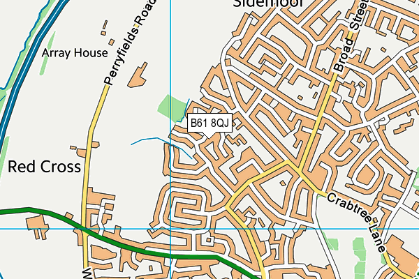 B61 8QJ map - OS VectorMap District (Ordnance Survey)