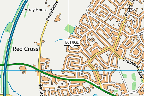 B61 8QL map - OS VectorMap District (Ordnance Survey)