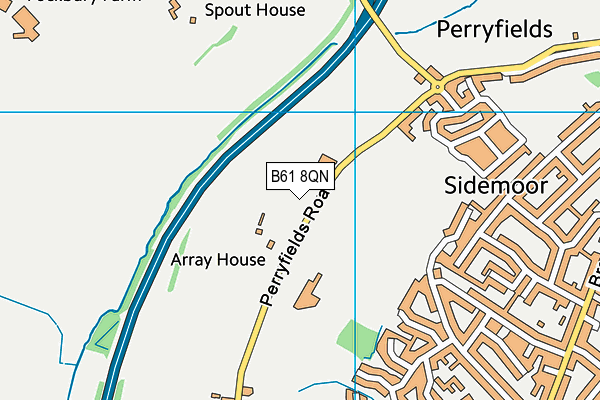 The Orchards School map (B61 8QN) - OS VectorMap District (Ordnance Survey)