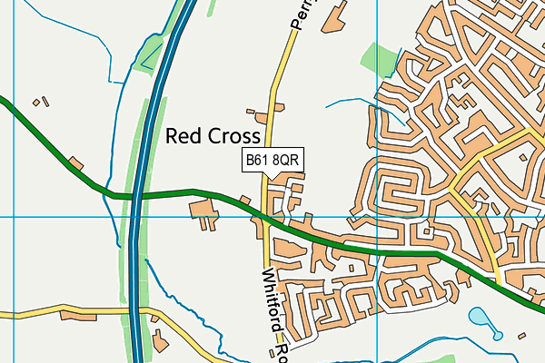 B61 8QR map - OS VectorMap District (Ordnance Survey)