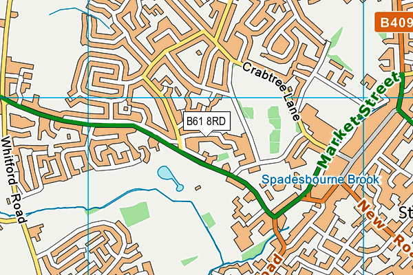 B61 8RD map - OS VectorMap District (Ordnance Survey)