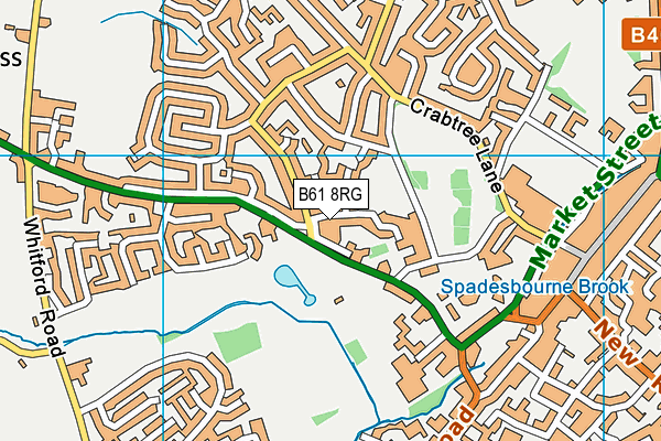 B61 8RG map - OS VectorMap District (Ordnance Survey)