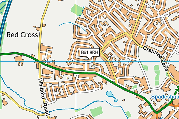 B61 8RH map - OS VectorMap District (Ordnance Survey)