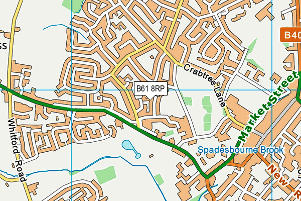 B61 8RP map - OS VectorMap District (Ordnance Survey)