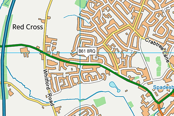 B61 8RQ map - OS VectorMap District (Ordnance Survey)