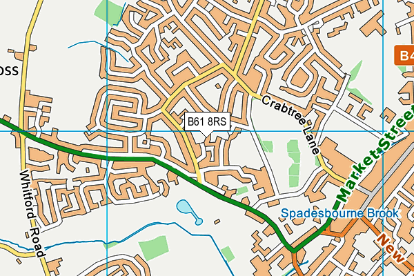 B61 8RS map - OS VectorMap District (Ordnance Survey)