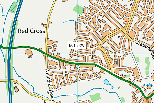 B61 8RW map - OS VectorMap District (Ordnance Survey)