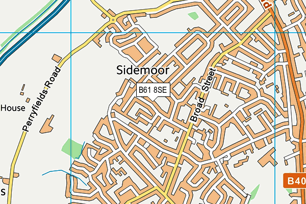 B61 8SE map - OS VectorMap District (Ordnance Survey)
