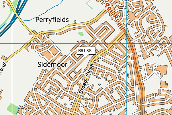 B61 8SL map - OS VectorMap District (Ordnance Survey)