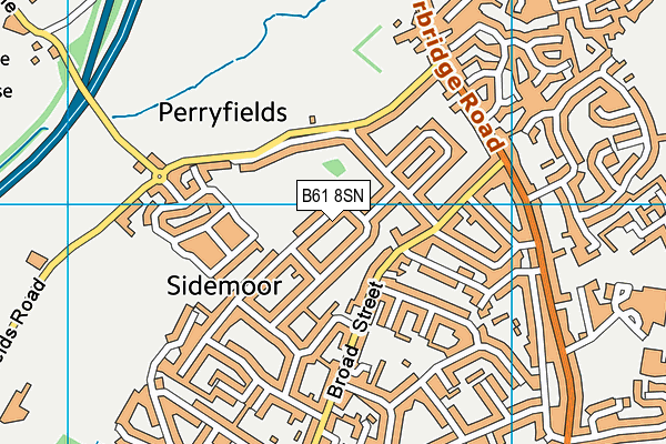 B61 8SN map - OS VectorMap District (Ordnance Survey)