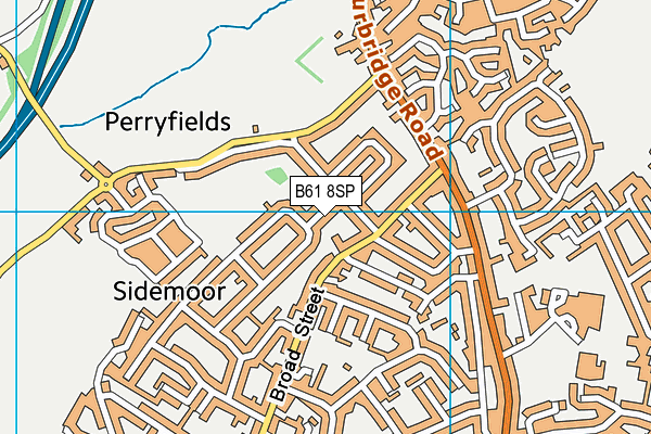 B61 8SP map - OS VectorMap District (Ordnance Survey)